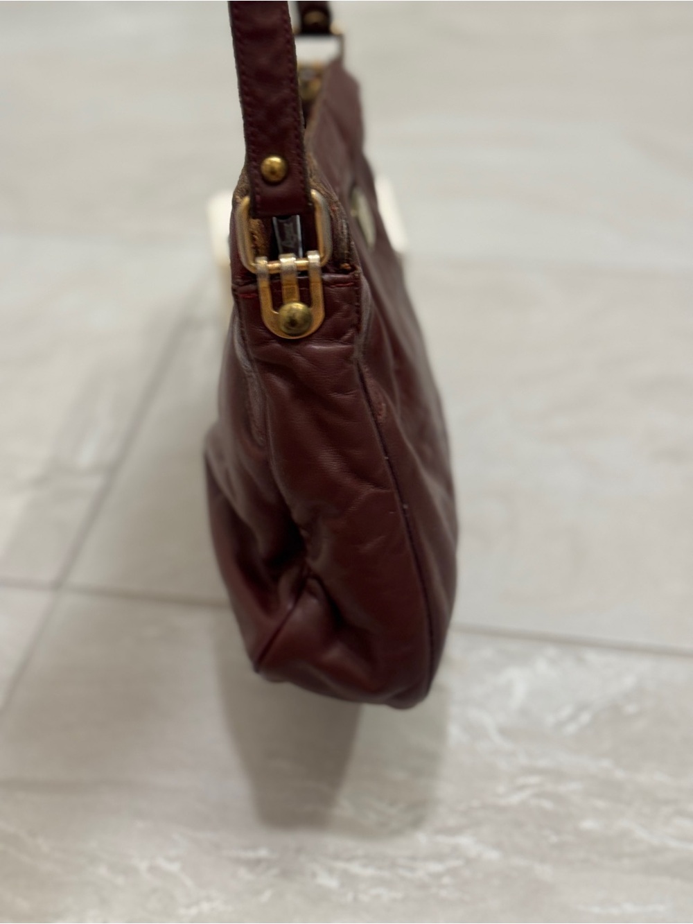 Etienne Aigner Vintage Oxblood Burgundy Shoulder Bag - Picture 7 of 12